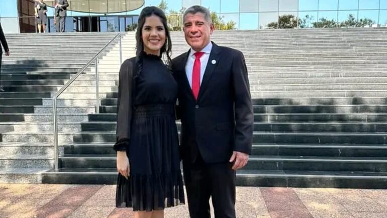 Camila Figueredo y su padre, el diputado Héctor "Bocha". 