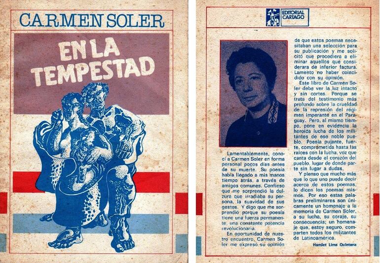 El segundo libro de Carmen Soler, En la Tempestad (Buenos Aires, Cartago, 1986)