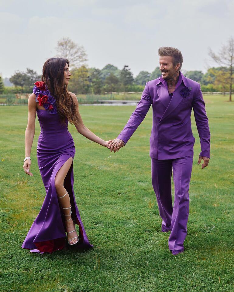 Victoria y David Beckham celebran felices sus Bodas de Plata. (Instagram/Victoria Beckham)