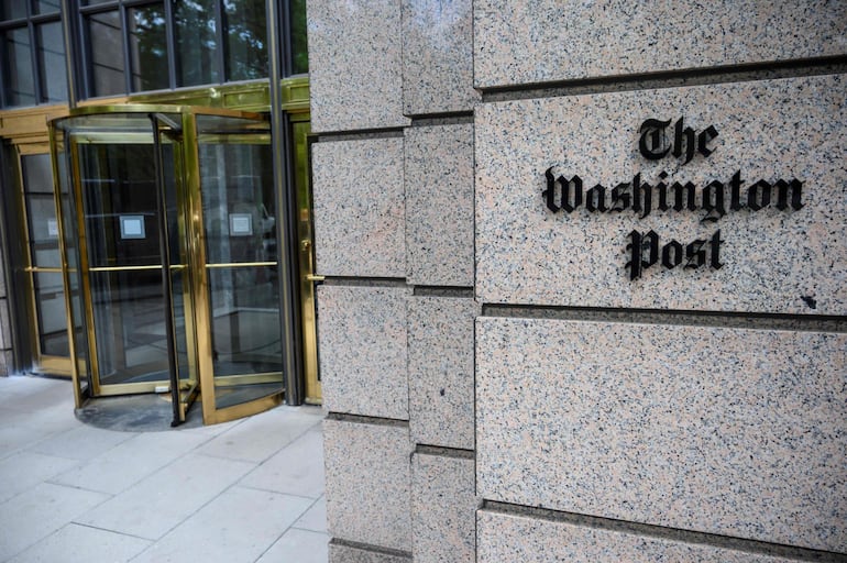 Fachada del diario The Washington Post , en Washington, Estados Unidos.