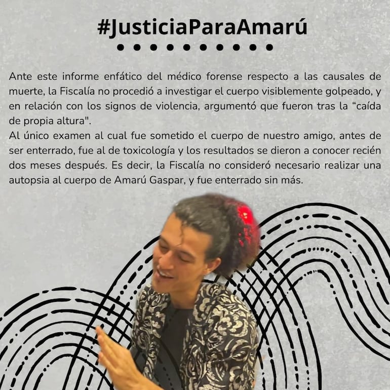 Familia y amigos de Amarú exigen necropsia y justicia.