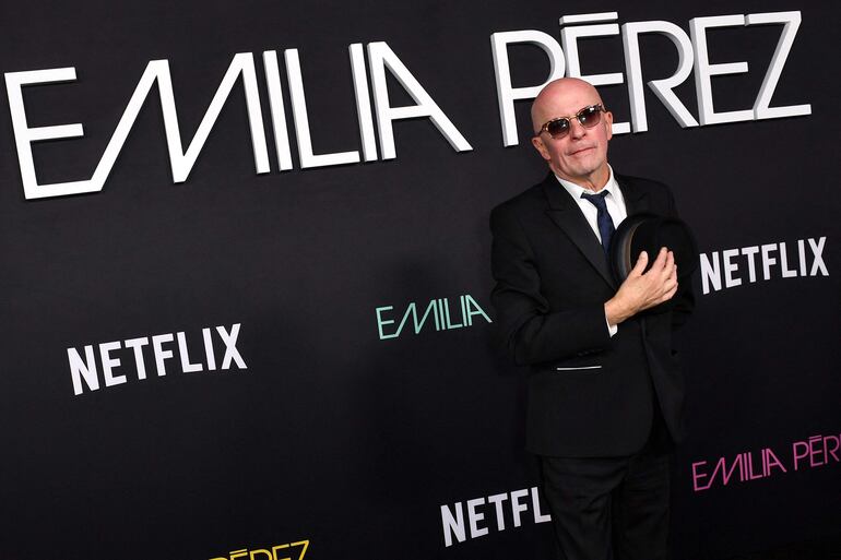 El director y escritor francés Jacques Audiard en el estreno en Los Ángeles de "Emilia Pérez" de Netflix. (VALERIE MACON / AFP)