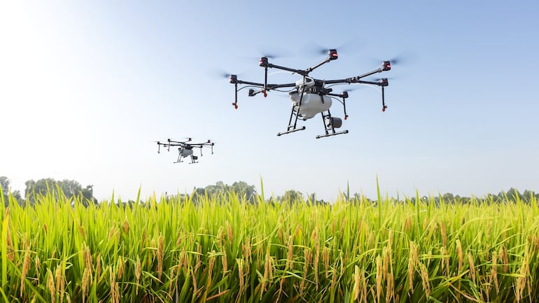 Uso de drones en la agricultura.