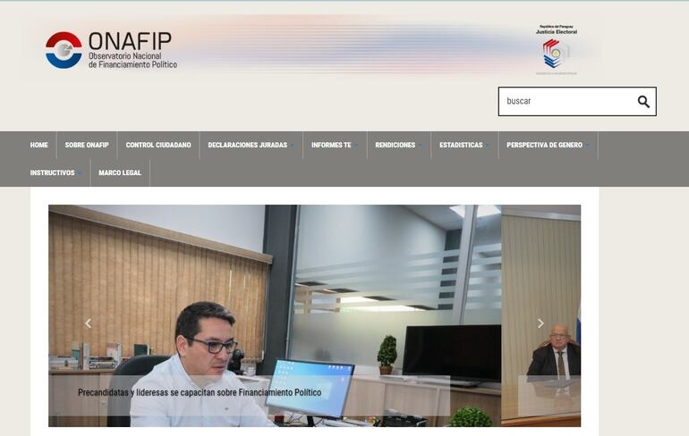 Portal del Observatorio Nacional de Financiamiento Político (ONAFIP)