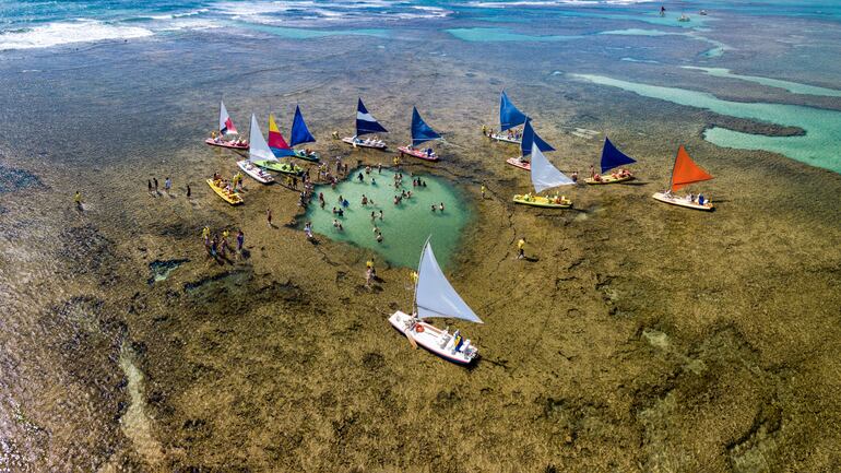 Laguna en Porto de Galinhas, Pernambuco, Brasil.