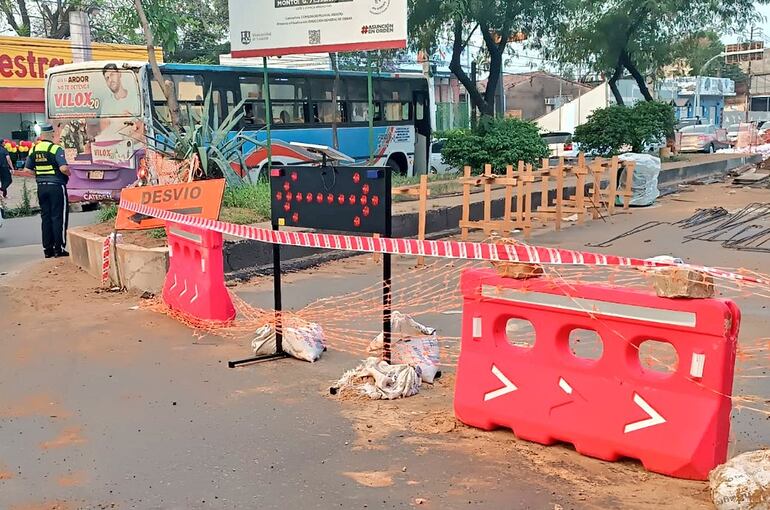 Calles bloqueadas en la zona de Eusebio Ayala.