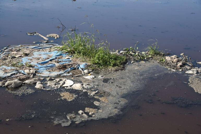 Las aguas est&aacute;n llenas de desechos de todo tipo.