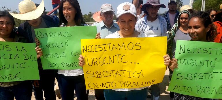 Una de las recientes manifestaciones contra el mal servicio de la Ande, en el Alto Paraguay.