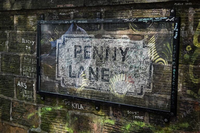 Cartel de Penny Lane en Liverpool (Foto: Paul ELLIS / AFP)