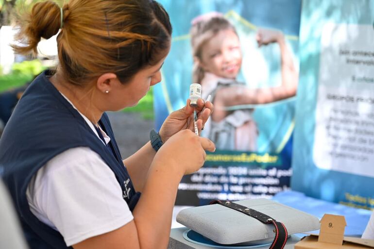 Vacunación a cargo del Ministerio de Salud.