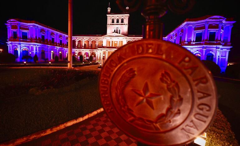 El Palacio de Gobierno con los colores de Israel. Durante el 2020, el lugar también se iluminó con colores de distintas banderas, como Italia, España o Francia.