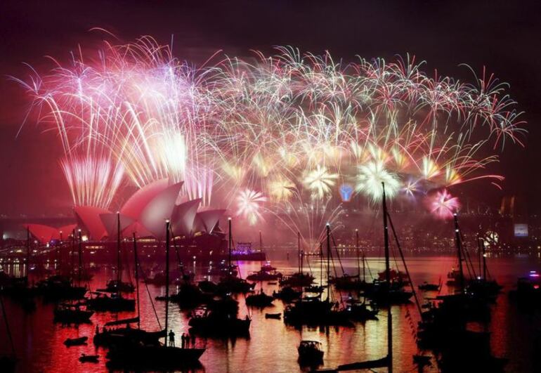 Fuegos artificiales en Sidney.