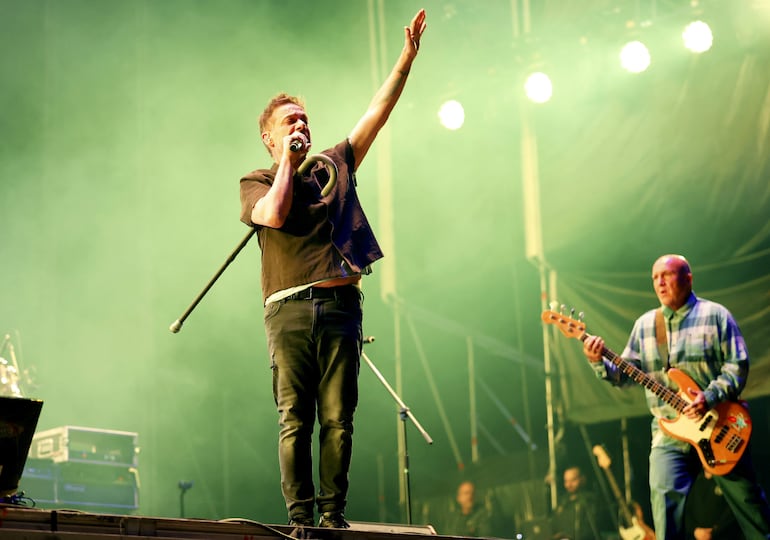 Los Fabulosos Cadillacs durante su presentación en el Festival Cordillera en Bogotá. Este sábado estarán en San Bernardino.