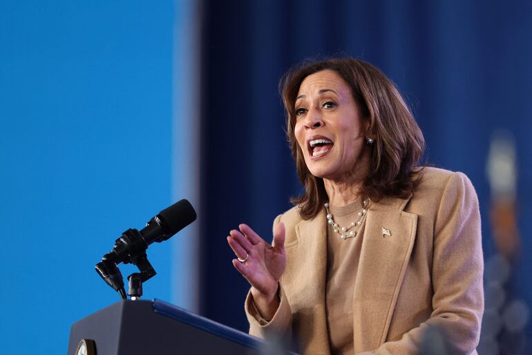 La vicepresidenta estadounidense y candidata demócrata a la Casa Blanca, Kamala Harris.