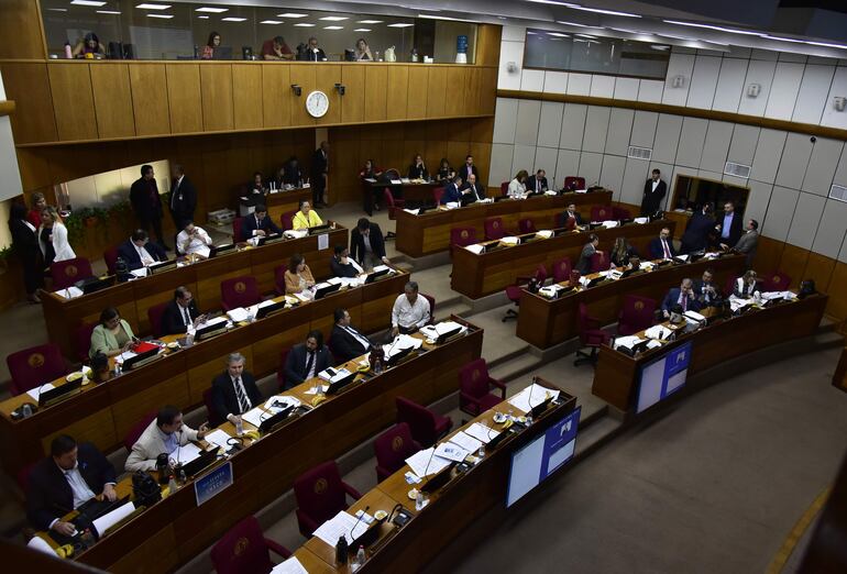 Sesión de hoy de la Cámara de Senadores.