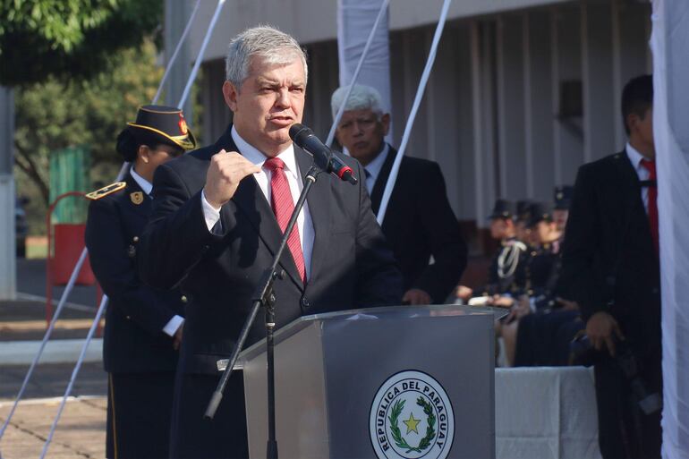 Enrique Riera Escudero, en la Academia de Policía de Luque.