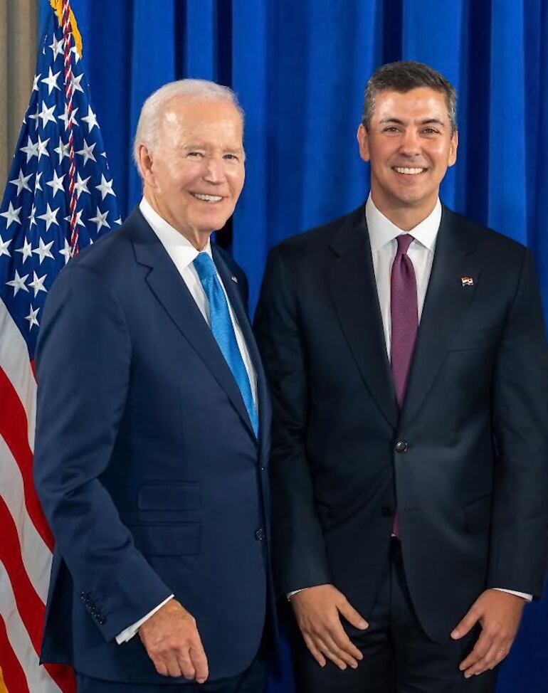 Joe Biden y Santiago Peña