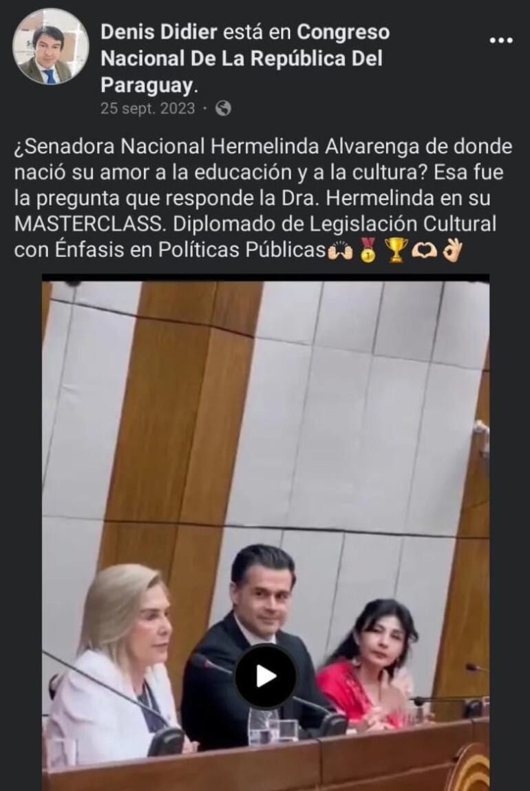 Uno de los tantos  posteos  de admiración del sobrino.