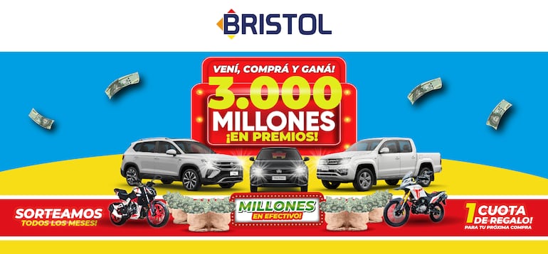 Bristol tiene la promo de "3 mil millones" en increíbles premios.