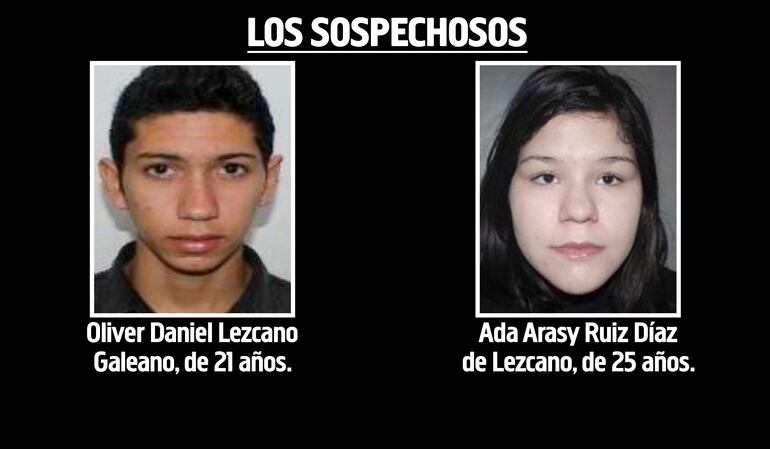 El policía Oliver Daniel Lezcano Galeano y su esposa Ada Arasy Ruiz Díaz de Lezcano, detenidos por el crimen del militar Líder Javier Ríos Cañete.