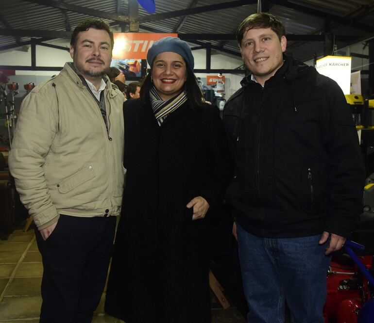 Humberto Giménez, Liz López y Nicolás Monte Domecq.