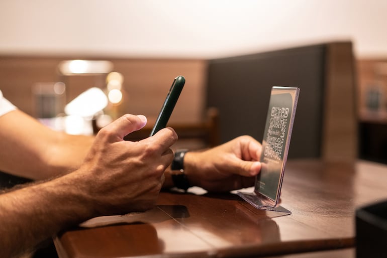 Códigos QR en restaurantes, vulnerables a los ciberataques. Foto: Panda Security.
