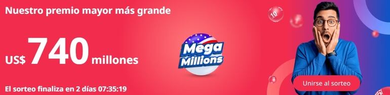 Son 740 millones de dólares lo que sorteará este viernes el Mega Millions.