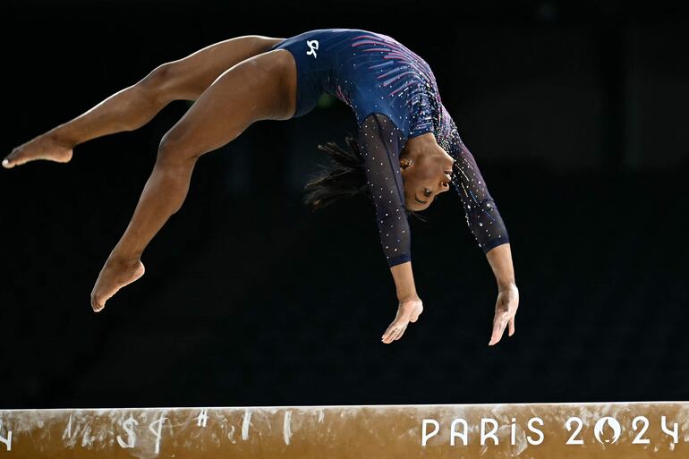 La gimnasta estadounidense, Simone Biles.