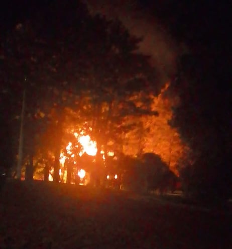 Incendio de vivienda en Capitán Meza