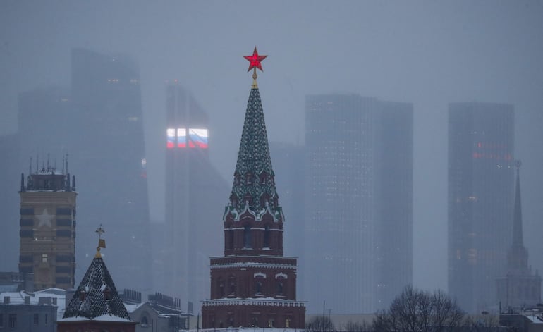 La torre del Kremlin, en Moscú.