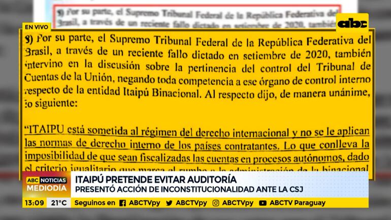 Itaipú pretende evitar auditoría de la Contraloría.