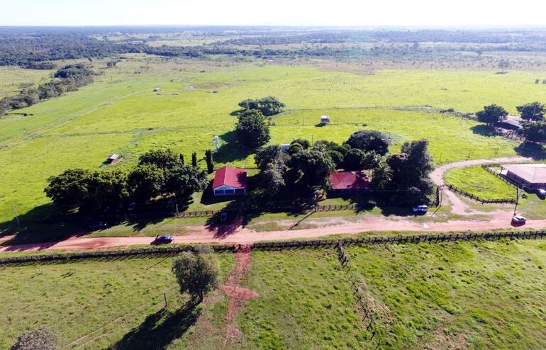 Vista aérea de una de las estancias de Cabeza Branca.