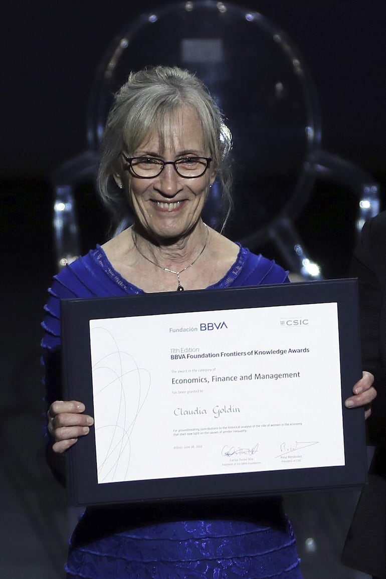 La economista estadounidense Claudia Goldin, galardonada con el Nobel de Economía de 2023 por sus trabajos relacionados con las mujeres en el mercado laboral, en una foto de 2019.