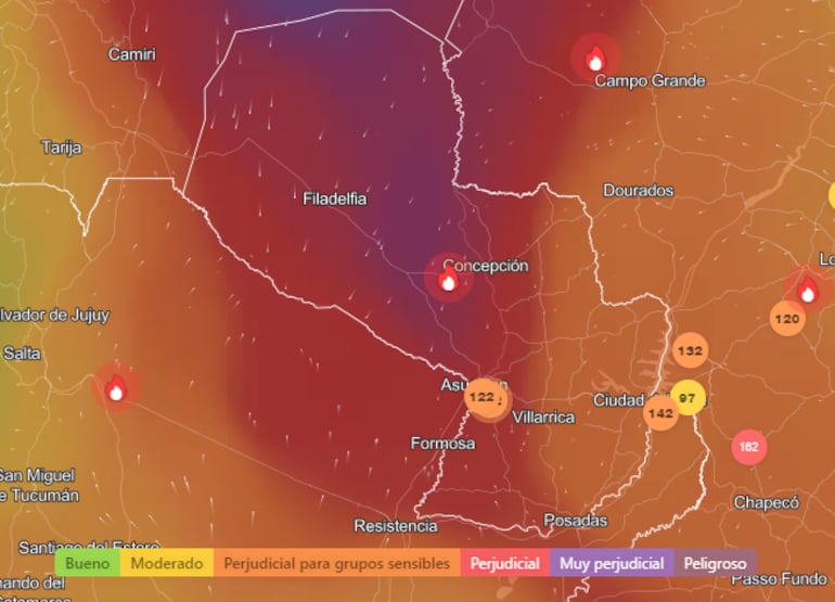 Así está la calidad del aire este 25 de setiembre, según IQAir.