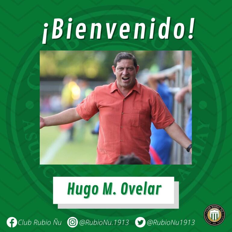 Hugo Marcelo Ovelar, nuevo DT de Rubio Ñu.