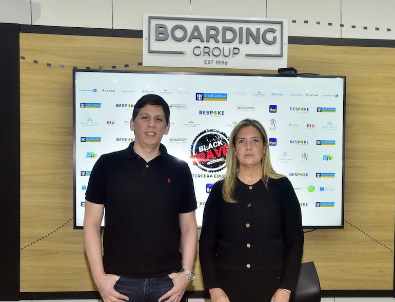 Omar Ojeda, gerente comercial y Alejandra Burró, presidenta de Boarding Group.