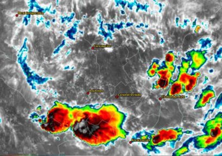 Mapa satelital de Meteorología.