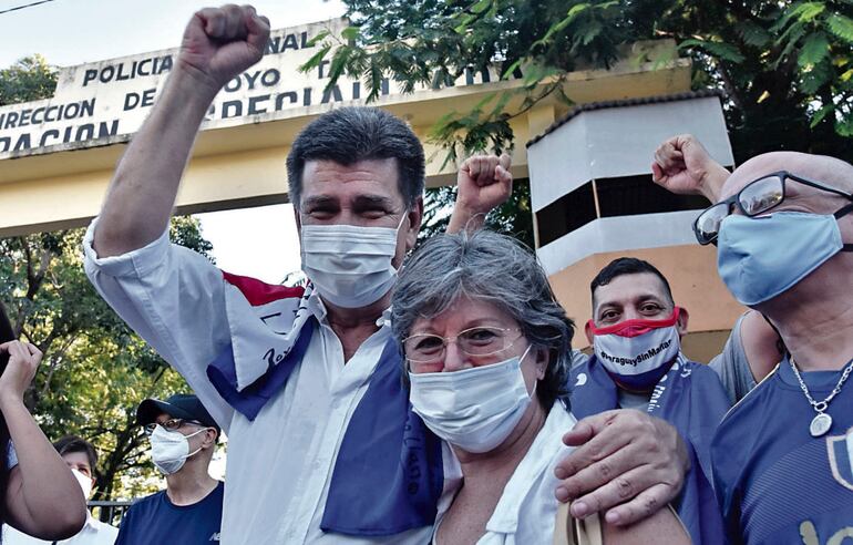 Efraín Alegre estuvo 19 días preso en el cuartel de la Agrupación Especializada.