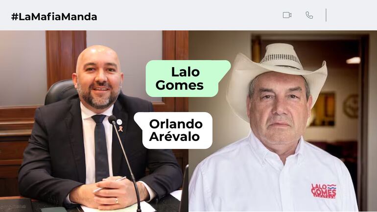 Chats entre los diputados cartistas Orlando Arévalo y Eulalio "Lalo" Gomes.