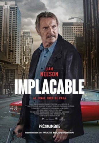 Póster de Implacable con Liam Neeson.