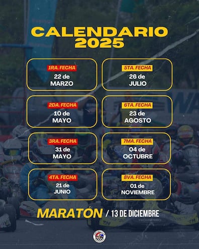 Detalles del nuevo calendario que el KCP dio a conocer hoy.