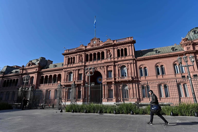 Fachada de la Casa Rosada, sede del gobierno argentino. 