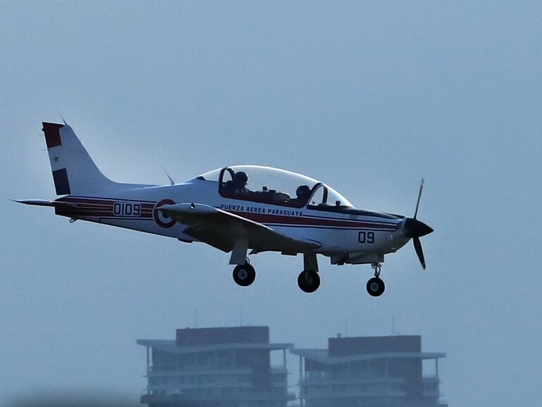 28-08-2023 Marta Escurra Aviones Pillan t35 de la Fuerza Aerea Paraguaya regresan desde Chile luego de su modernizacion en ENAER