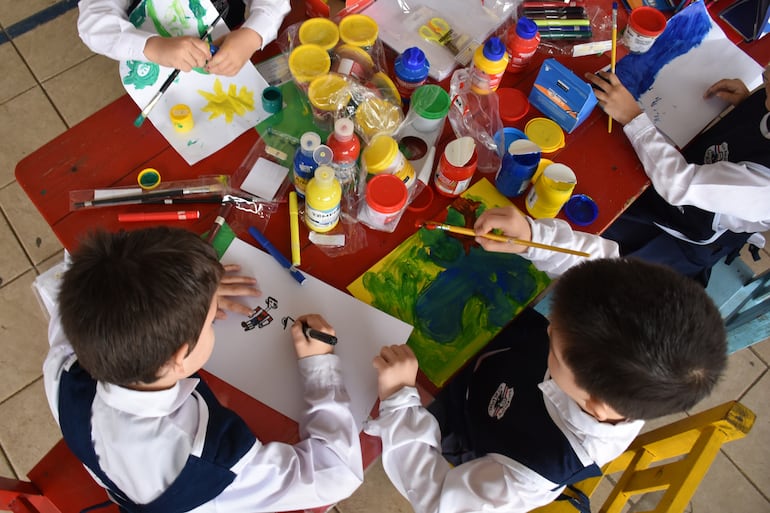 Niños del nivel inicial participaron en la validación de kits en la Escuela Nacional de Comercio N° 1.