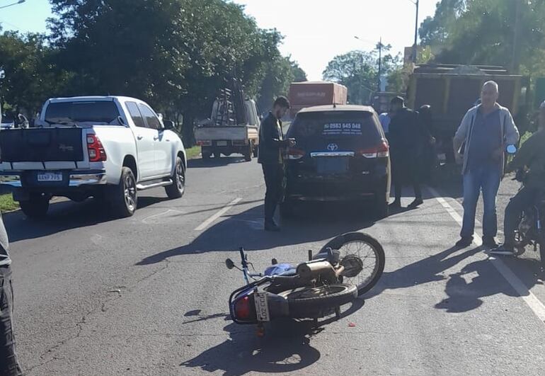 La motocicleta de la víctima fue incautada por los intervinientes.