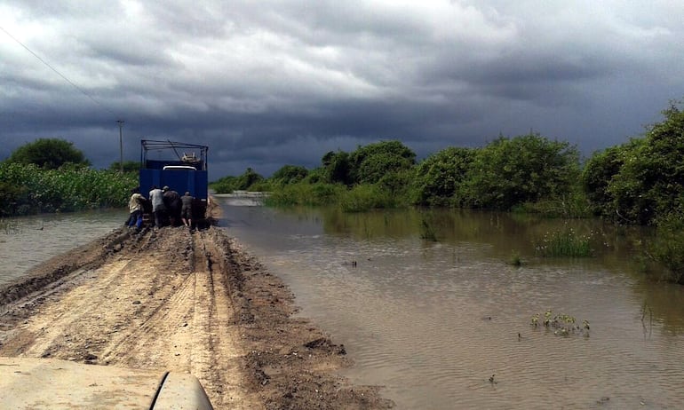 Lluvias en el Chaco paraguayo.