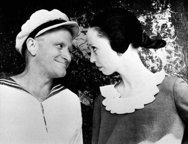 Robin Williams y Shelley Duvall en "Popeye", 1981 (AFP)