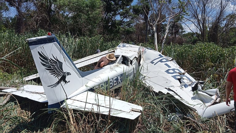 Aterrizaje forzoso en Salto del Guairá.