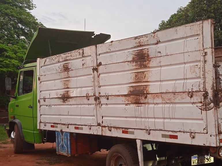 Las 13 cabezas de ganado estaban siendo transportados en el camión. La carne fue incautada por disposición fiscal al igual que los vehículos usados por los presuntos abigeos.