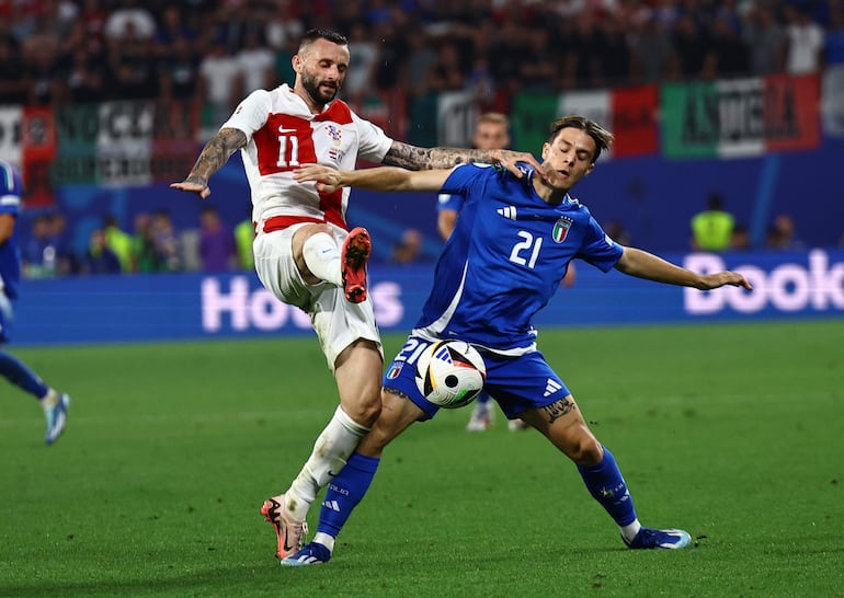 Italia y Croacia igualaron a un gol en Leipzig. Los tanos igualaron cuando el partido se iba